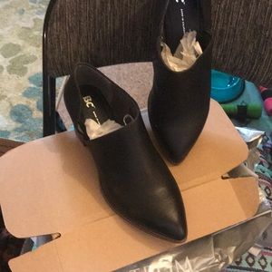NORDSTROM/ BC bl/leather open side dress booties